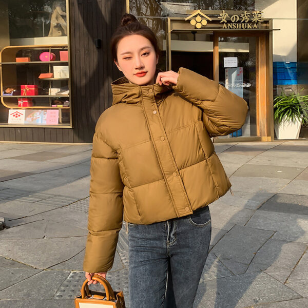 Women's Simple Casual Hooded Short Down Jacket - Image 2