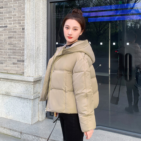 Women's Simple Casual Hooded Short Down Jacket - Image 6
