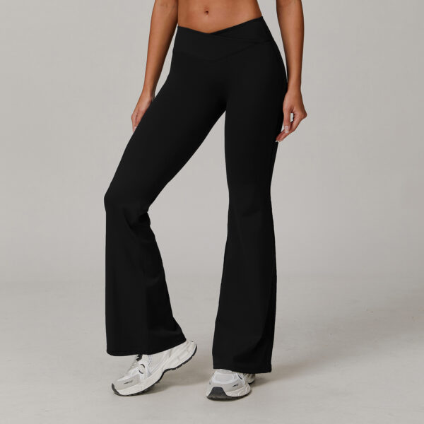 High Waist Running Sports And Leisure Skinny Versatile Bell-bottom Pants Women - Image 8