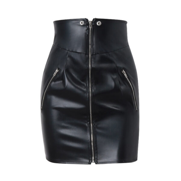 Fashion Sexy PU Leather Skirt Female Slim Fit Hip Raise - Image 5