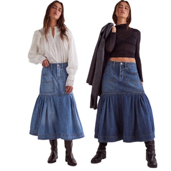 Fashion Personality Retro Women's Casual Denim Skirt - Image 4