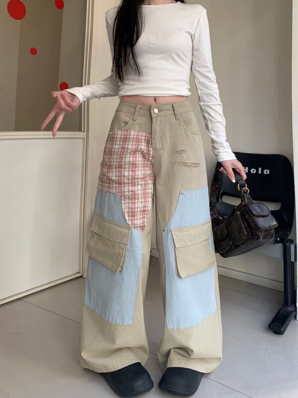 Straight Loose Wide Leg Draping Long Pants - Image 4