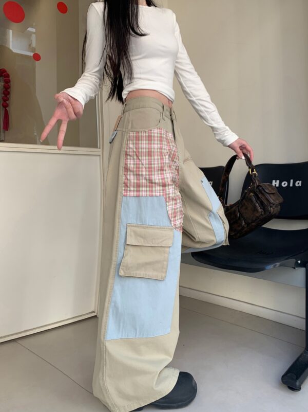 Straight Loose Wide Leg Draping Long Pants - Image 3