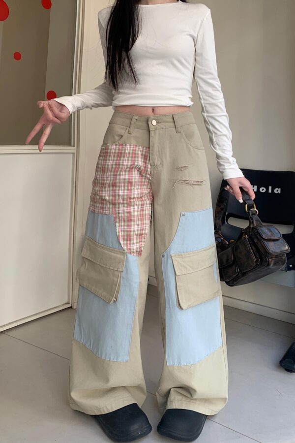 Straight Loose Wide Leg Draping Long Pants - Image 6