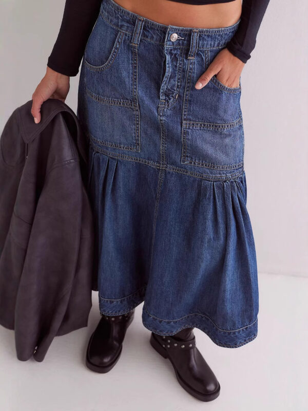 Fashion Personality Retro Women's Casual Denim Skirt - Image 6