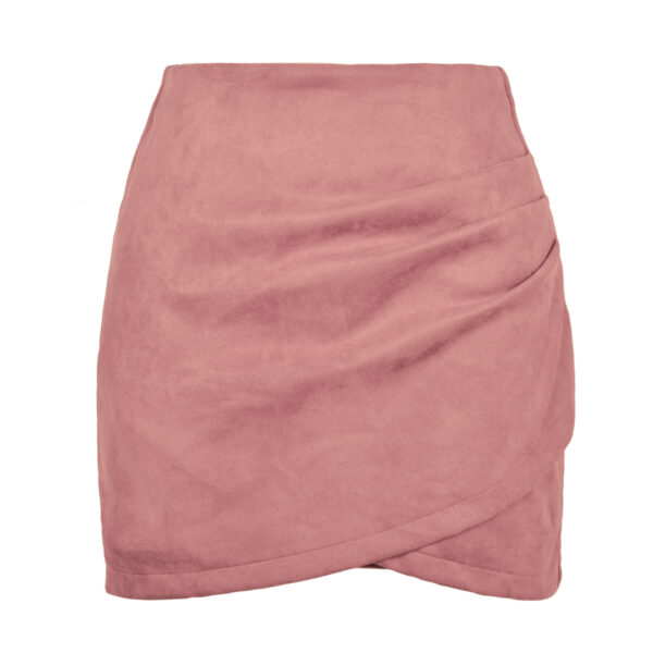 Solid Color Sheath Skirt Autumn And Winter Irregular Women's Clothing - Image 5