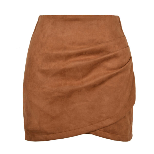 Solid Color Sheath Skirt Autumn And Winter Irregular Women's Clothing - Image 6