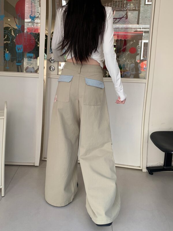 Straight Loose Wide Leg Draping Long Pants - Image 2