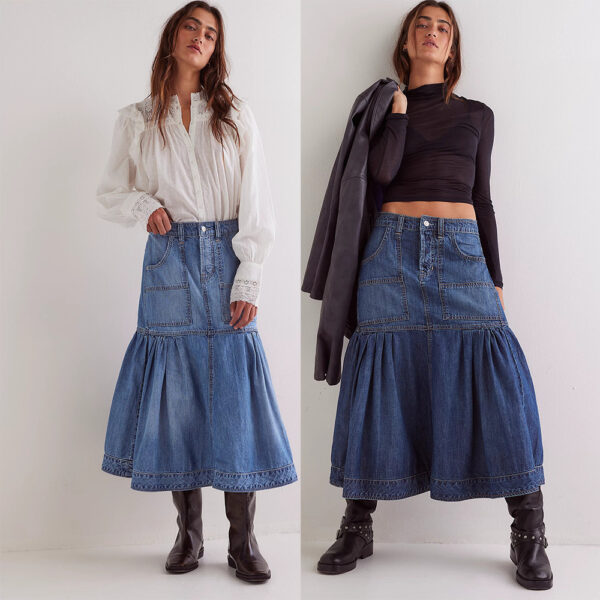 Fashion Personality Retro Women's Casual Denim Skirt - Image 2