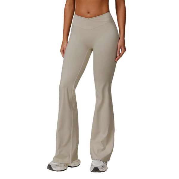 High Waist Running Sports And Leisure Skinny Versatile Bell-bottom Pants Women - Image 6