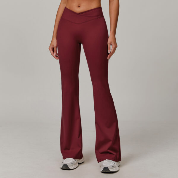 High Waist Running Sports And Leisure Skinny Versatile Bell-bottom Pants Women - Image 3